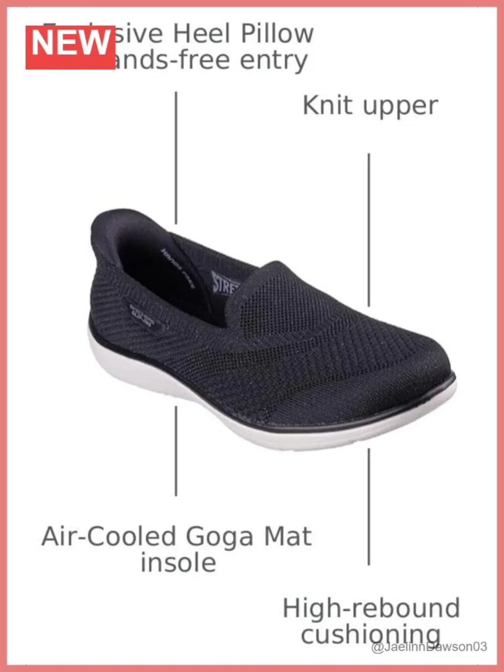 Skechers Hands Free Slip-ins Women's Athletic Loafer with Heel Pillow, Machine
